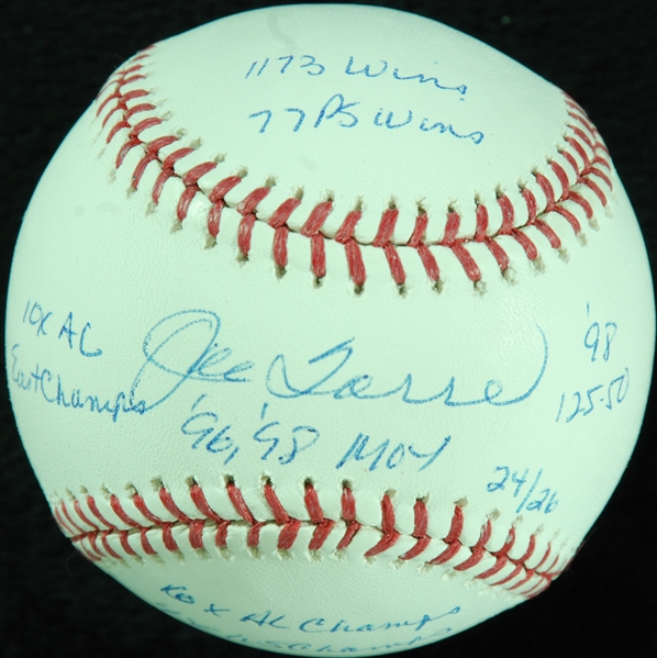 Joe Torre Single-Signed OML Baseball with Multiple Inscriptions (24/26) (Steiner)