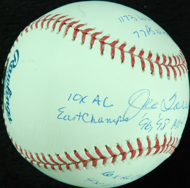 Joe Torre Single-Signed OML Baseball with Multiple Inscriptions (24/26) (Steiner)