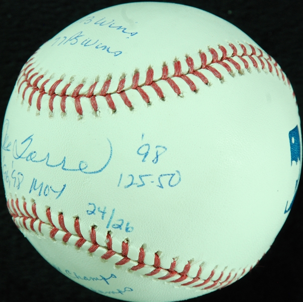 Joe Torre Single-Signed OML Baseball with Multiple Inscriptions (24/26) (Steiner)