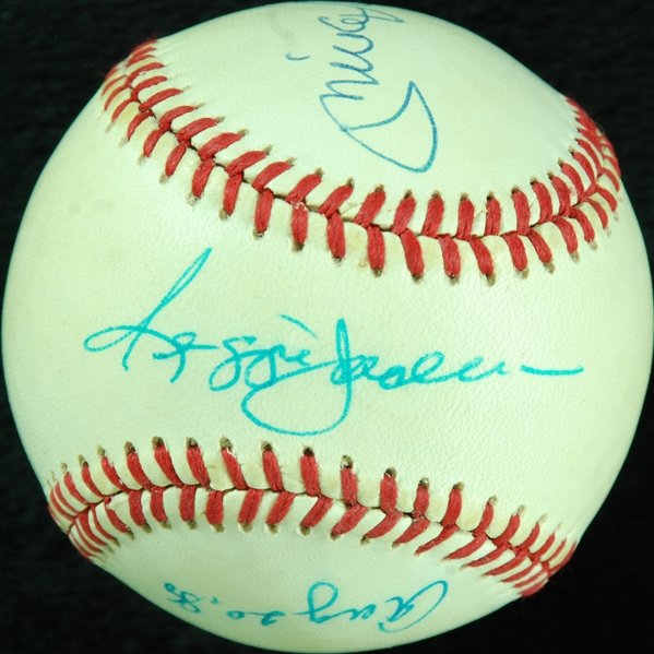 Mickey Mantle & Reggie Jackson Signed OAL Baseball Dated Aug. 20, 80 (Steiner) (BAS)