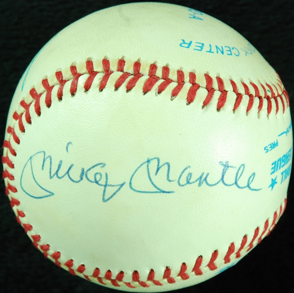 Mickey Mantle & Reggie Jackson Signed OAL Baseball Dated Aug. 20, 80 (Steiner) (BAS)