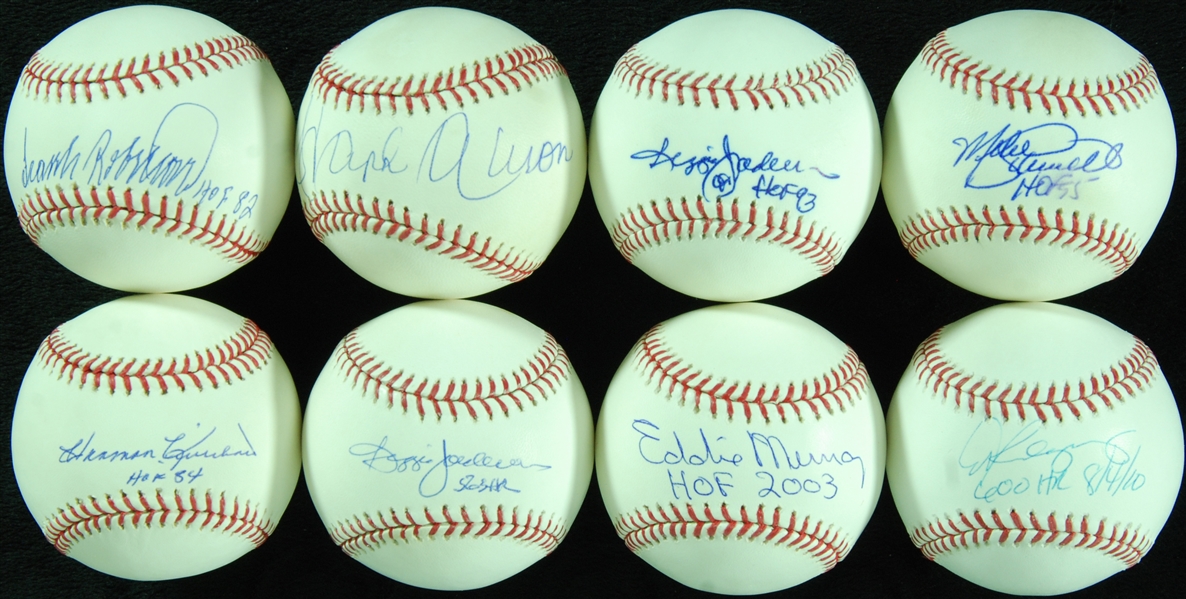 500 Home Run Club Single-Signed Baseballs Group (8) (Steiner)