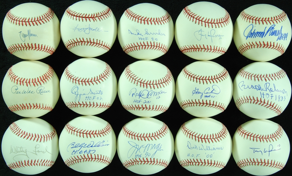 HOFer Single-Signed Baseballs Group (15)