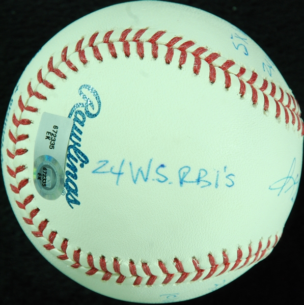 Reggie Jackson Single-Signed OML Baseball Loaded with Inscriptions (Steiner)