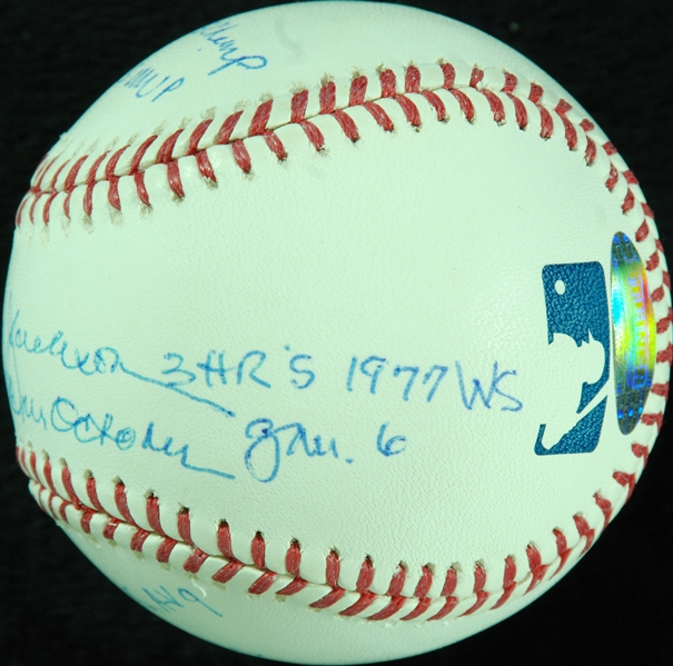 Reggie Jackson Single-Signed OML Baseball Loaded with Inscriptions (Steiner)