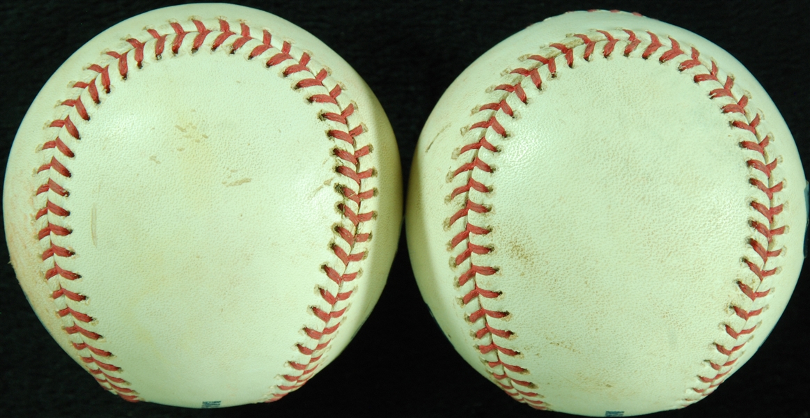 Game-Used Baseballs from Yankees vs. Red Sox Doubleheader (Sept. 28, 2008) (Final Game of Season) (Steiner)