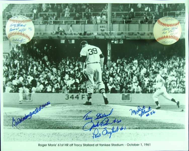 Roger Maris 61st Home Run Signed Photo & Baseball Group (3)