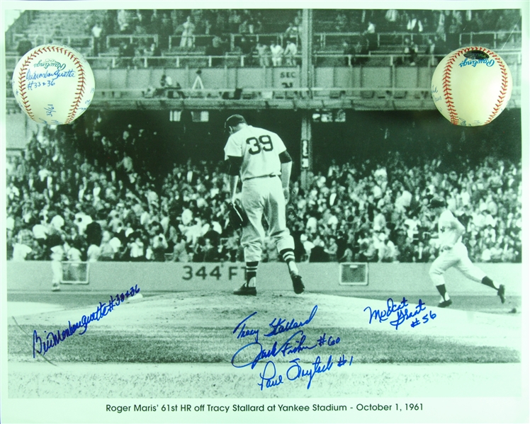 Roger Maris 61st Home Run Signed Photo & Baseball Group (3)