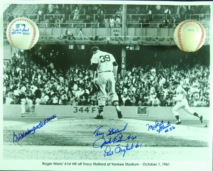 Roger Maris 61st Home Run Signed Photo & Baseball Group (3)