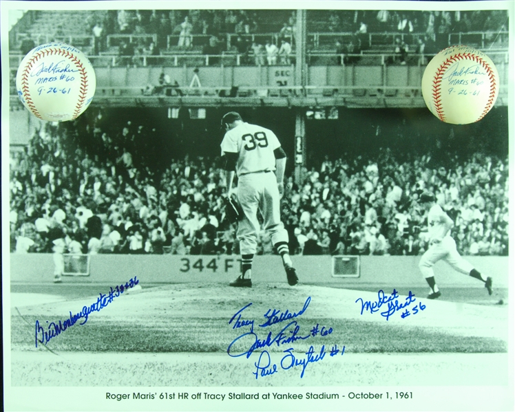 Roger Maris 61st Home Run Signed Photo & Baseball Group (3)