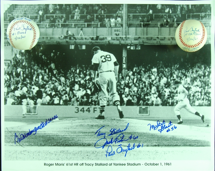 Roger Maris 61st Home Run Signed Photo & Baseball Group (3)