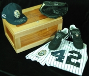 Mariano Rivera Signed Treasure Chest with Jersey, Cleats (2), Fielders Glove, Cap (5 pieces) (6/8) (Steiner)