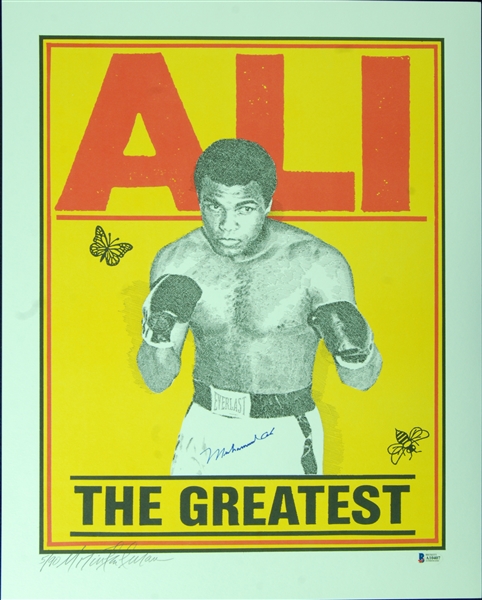 Muhammad Ali Signed 16x20 Murray Tinkelman Print (5/90) (BAS)