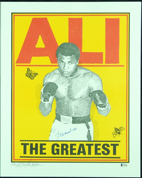 Muhammad Ali Signed 16x20 Murray Tinkelman Print (6/90) (BAS)