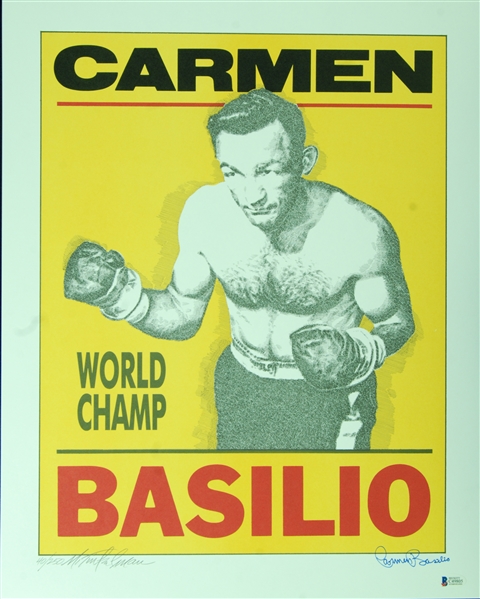 Carmen Basilio Signed 16x20 Murray Tinkelman Prints Group (23)