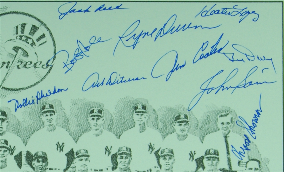 1961 New York Yankees Multi-Signed Murray Tinkelman Original Print (6/61) (20 Signatures) (BAS) 