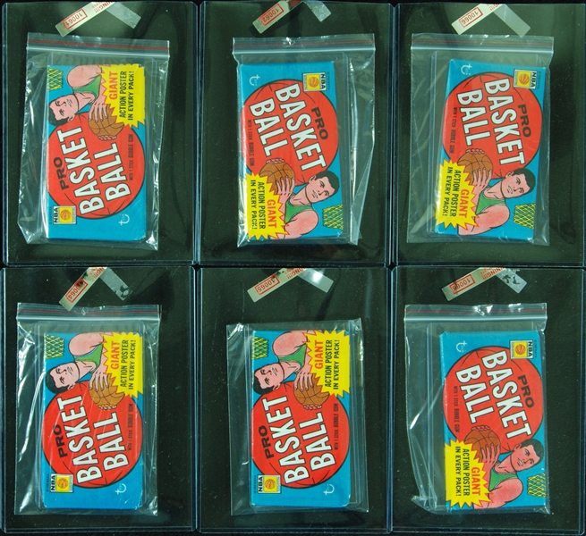 1970-71 Topps Basketball Wax Packs Group (6)