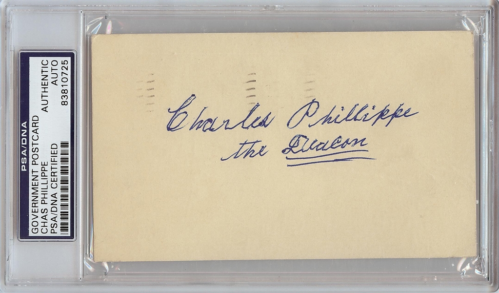 Charlie Deacon Phillippe Signed GPC (1949) (PSA/DNA)