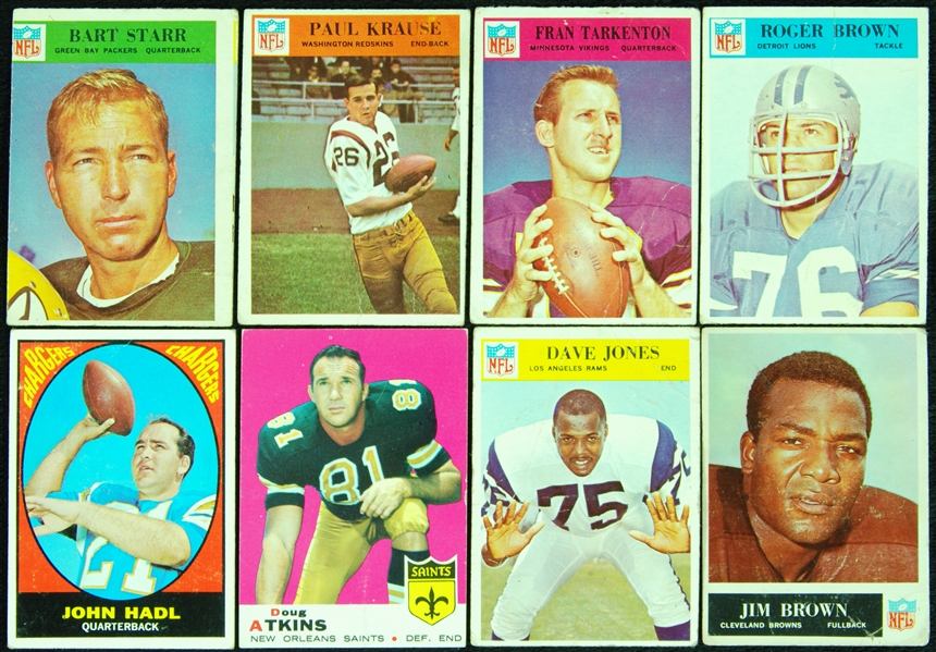 1967 and 1969 Topps and 1965-66 Philly Gum Football With Hall of Famers, Stars (210)