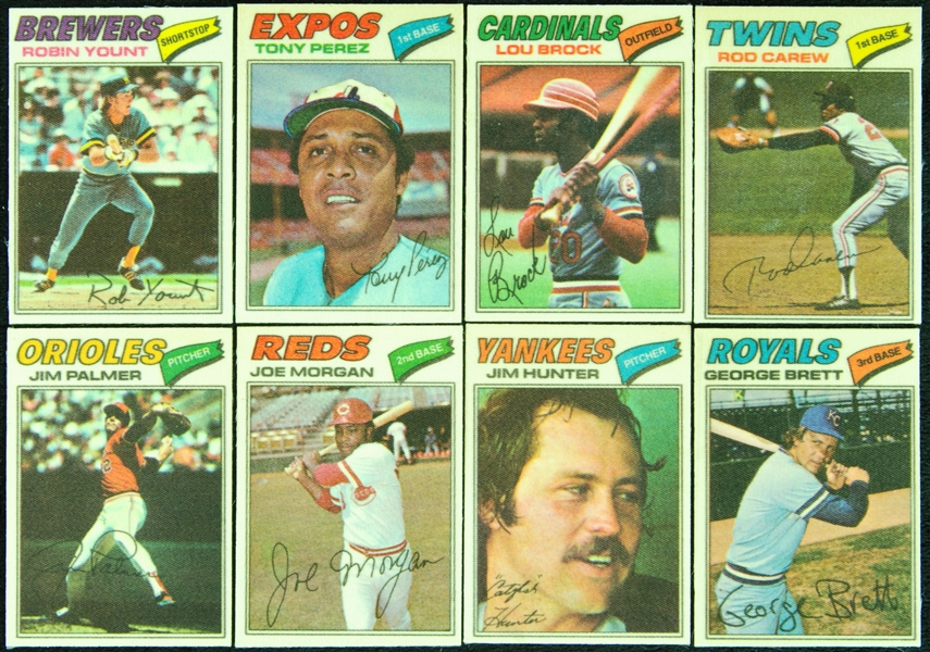 1977 Topps Cloth Stickers High-Grade Near Set and Extras (133)