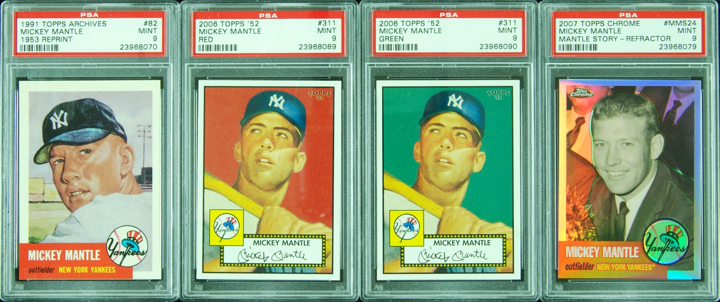 Modern Mickey Mantle Cards in Mostly Mint Slabs (17)