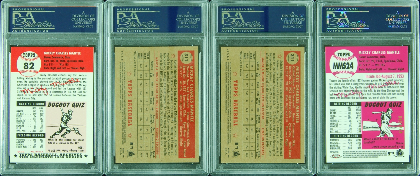 Modern Mickey Mantle Cards in Mostly Mint Slabs (17)