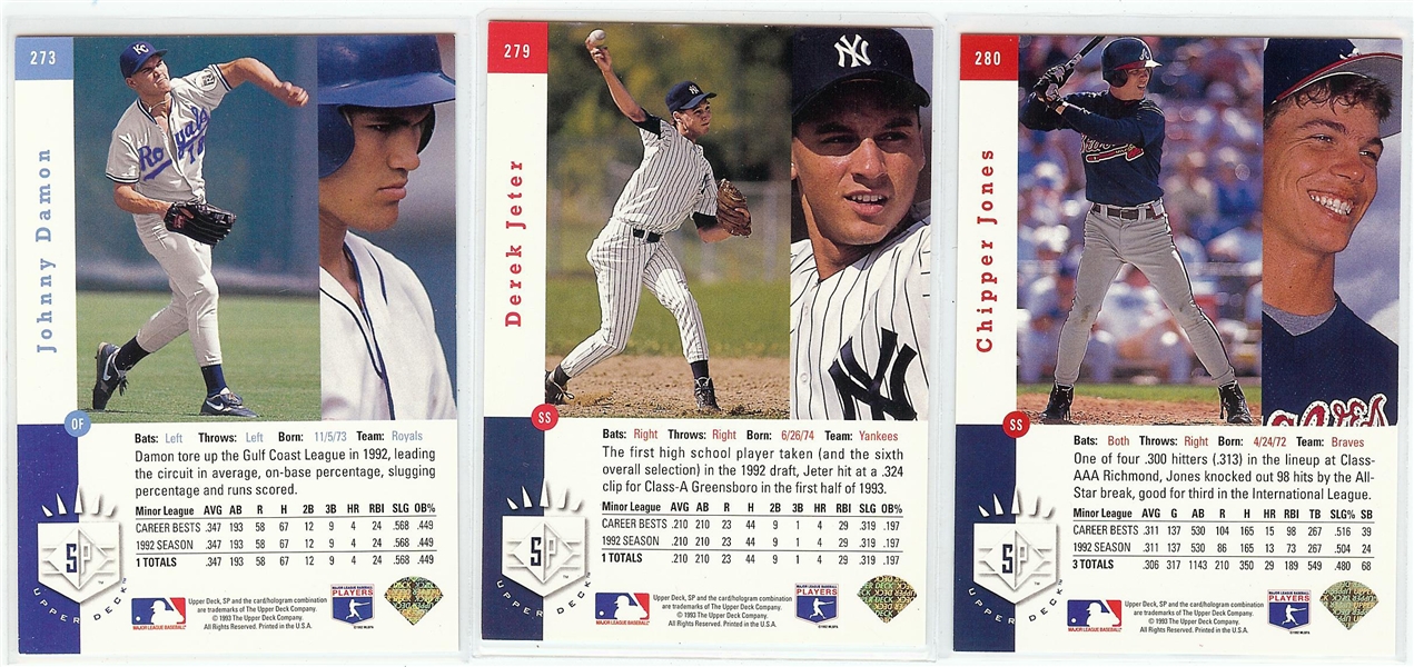 1993 Upper Deck SP Foil Prospects Subset With Jeter (20)