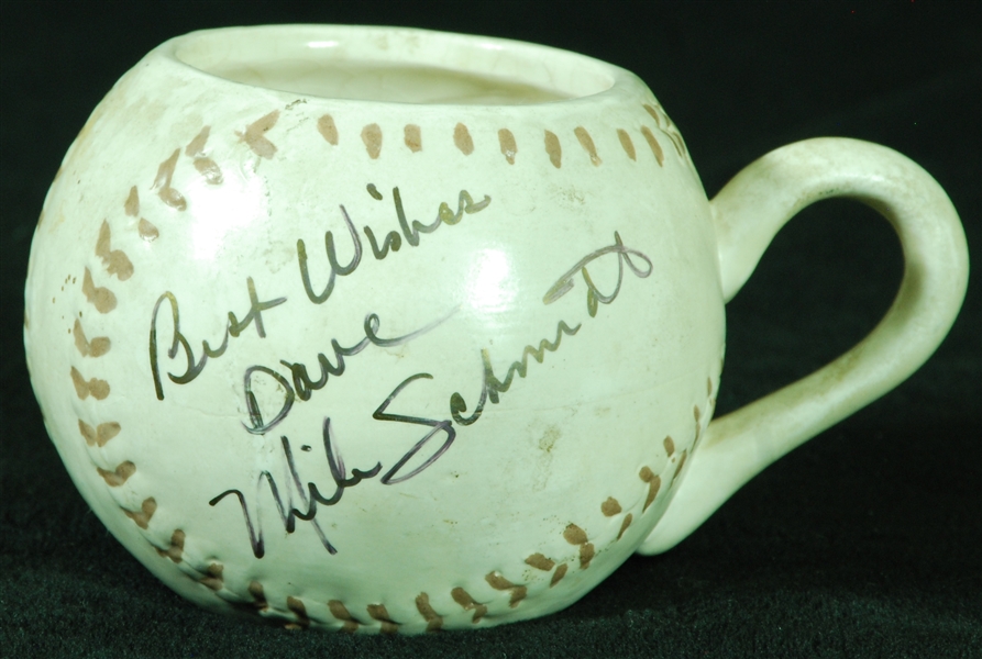 Mike Schmidt & Steve Carlton Dual-Signed Baseball Coffee Mug (PSA/DNA)