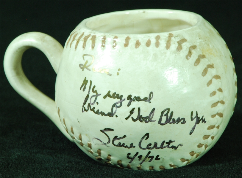 Mike Schmidt & Steve Carlton Dual-Signed Baseball Coffee Mug (PSA/DNA)