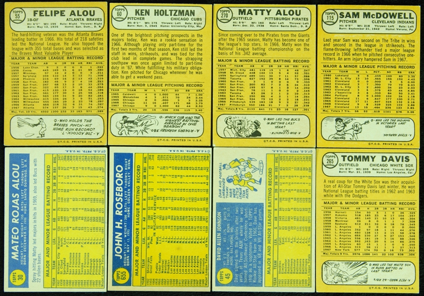 Large assortment 1968 and 1970 Topps Baseball All-Stars, Stars and Commons (639)