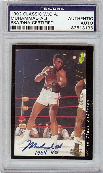 Muhammad Ali Signed 1992 Classic WCA (237/250) (PSA/DNA)