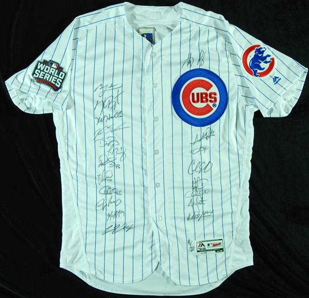 2016 Chicago Cubs World Champs Team-Signed Home Jersey (20) (141/200) (Fanatics) (MLB)