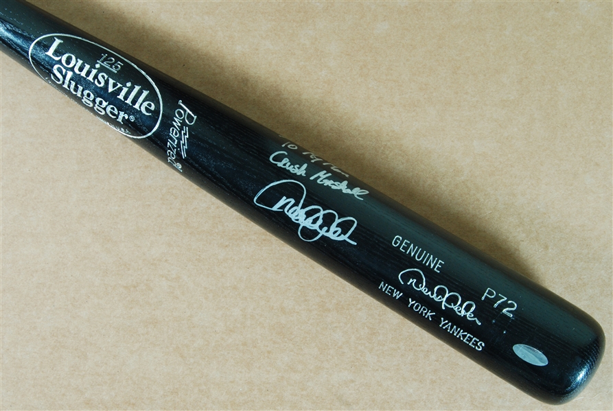 Derek Jeter Signed Louisville Slugger Black Bat (Steiner)