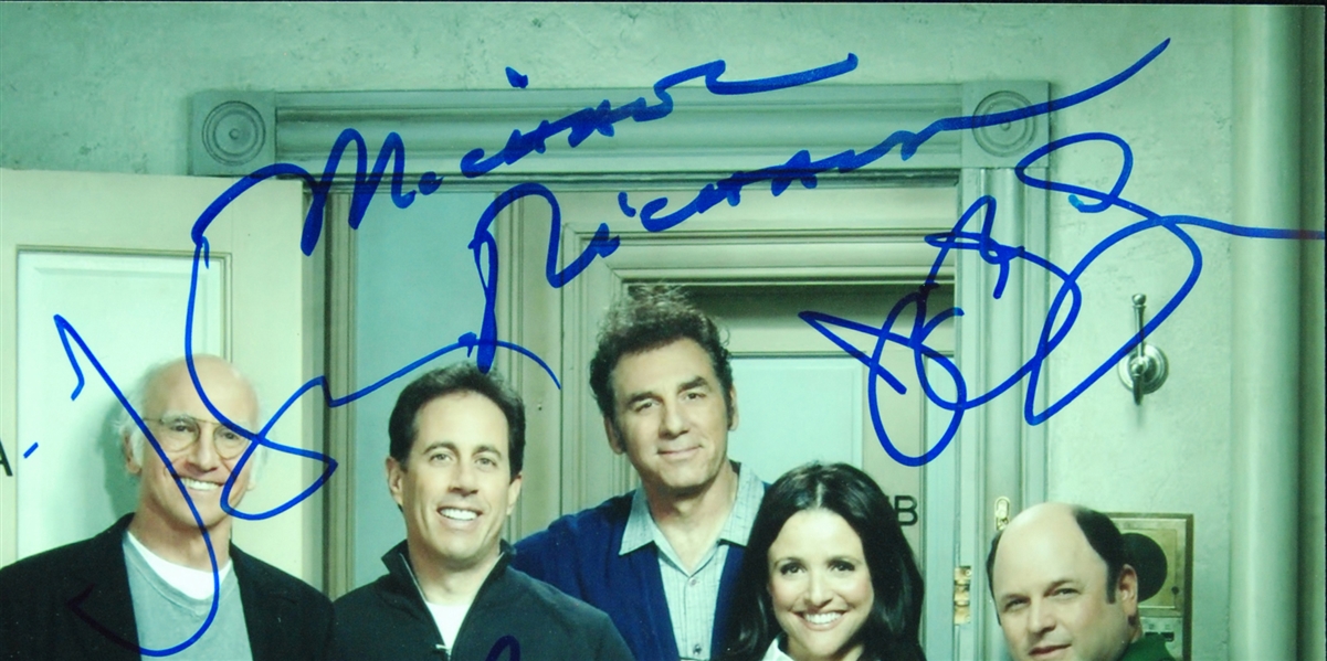 Seinfeld Cast-Signed 11x14 Photo with Seinfeld, Richards, Alexander, Louis-Dreyfus & Larry David (5) (PSA/DNA)