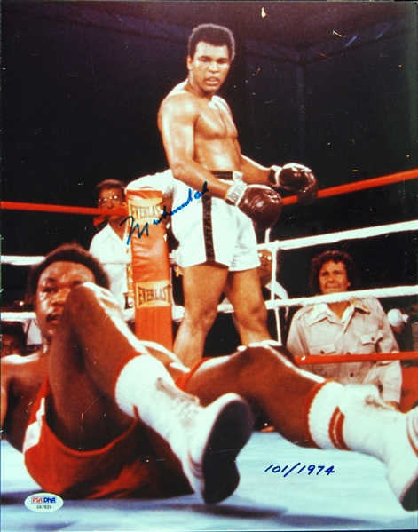 Muhammad Ali Signed 11x14 Photo (101/1974) (PSA/DNA)