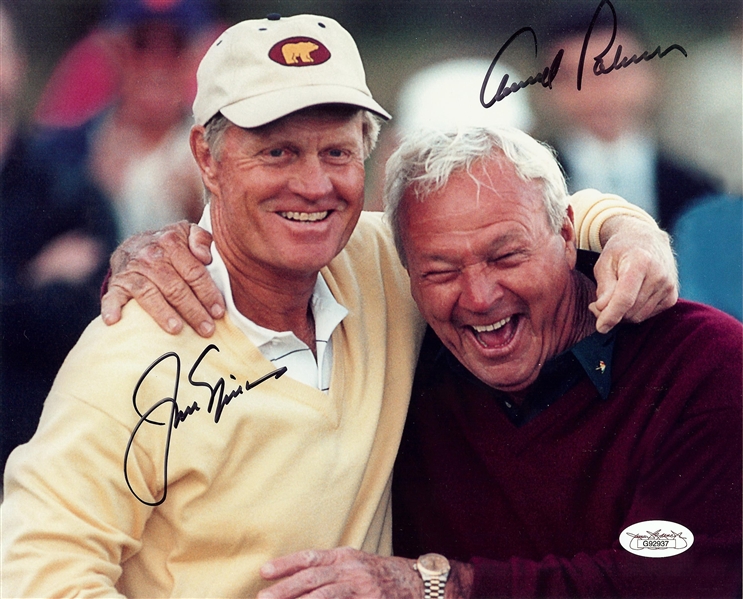 Jack Nicklaus & Arnold Palmer Dual-Signed 8x10 Photo (JSA)