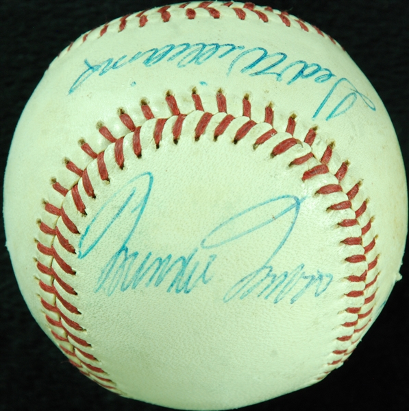 1960 All-Star Team Multi-Signed OAL Baseball with Ted Williams, Roger Maris, Nellie Fox (6) (BAS)