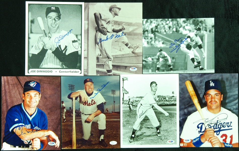 HOFer Signed 8x10 Photos Group with Joe DiMaggio (7)