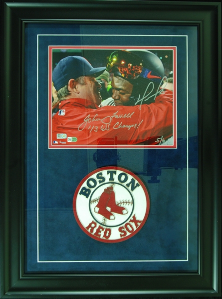 David Ortiz & John Farrell Dual-Signed 8x10 Framed Display '13 WS Champs (5/6) (MLB) (Fanatics)