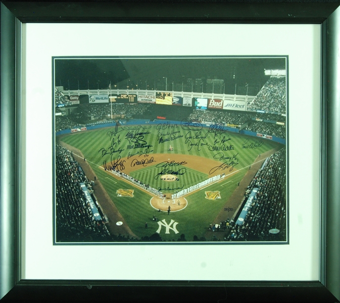 1996 New York Yankees Team-Signed 16x20 Framed Photo (26) (50/50) (Steiner)