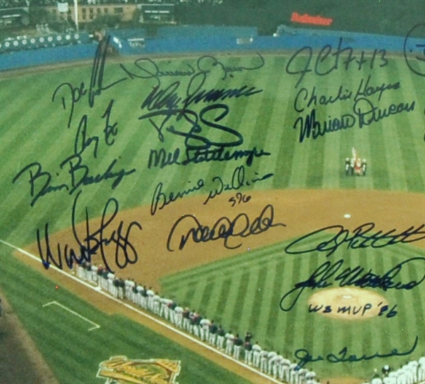 1996 New York Yankees Team-Signed 16x20 Framed Photo (26) (50/50) (Steiner)