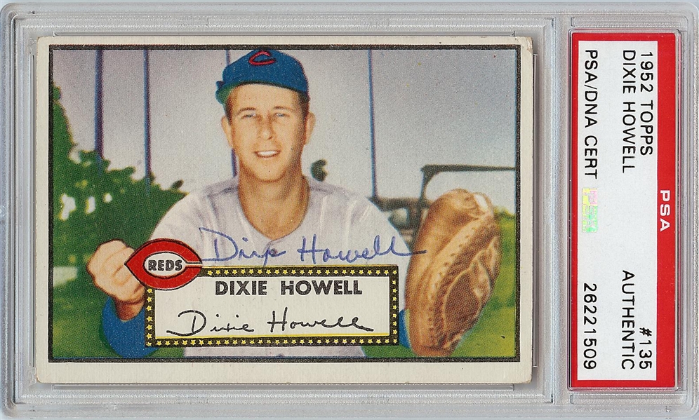 Dixie Howell Signed 1952 Topps No. 135 (PSA/DNA)