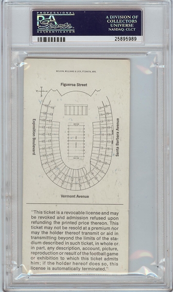 1973 Super Bowl VII Ticket Stub (Miami 14, Washington 7) PSA 4