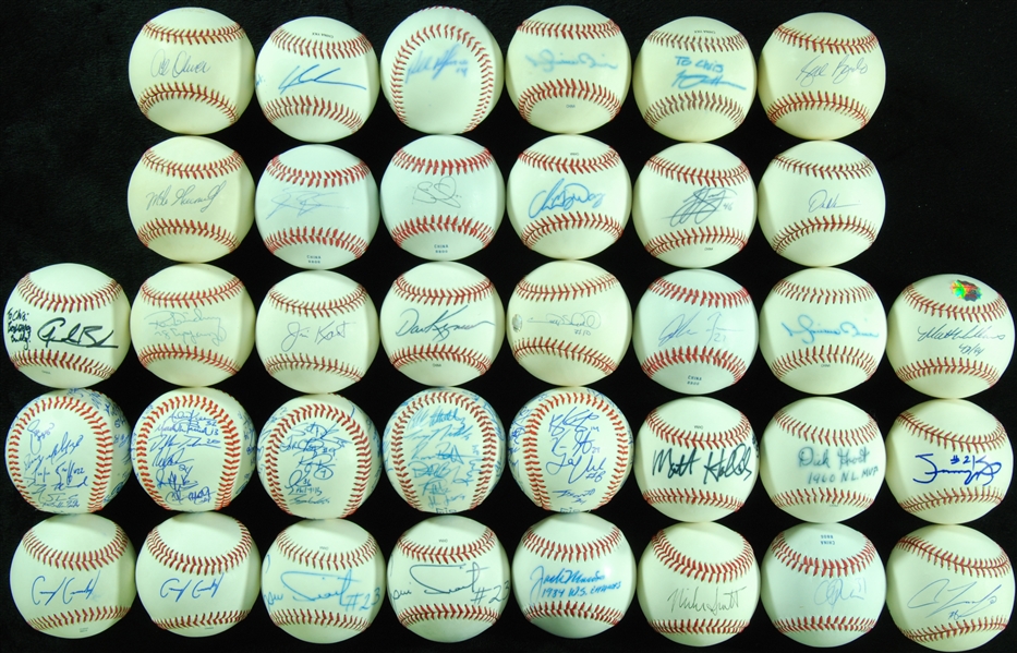 Single-Signed Baseballs Group with Mariano Rivera (2), Sosa, Sheffield (36)