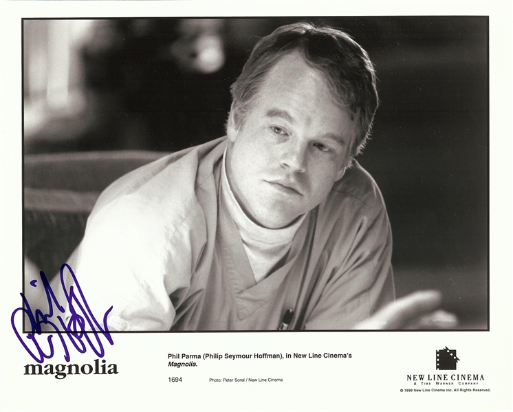 Philip Seymour Hoffman Signed 8x10 Magnolia Promotional Photo (BAS)