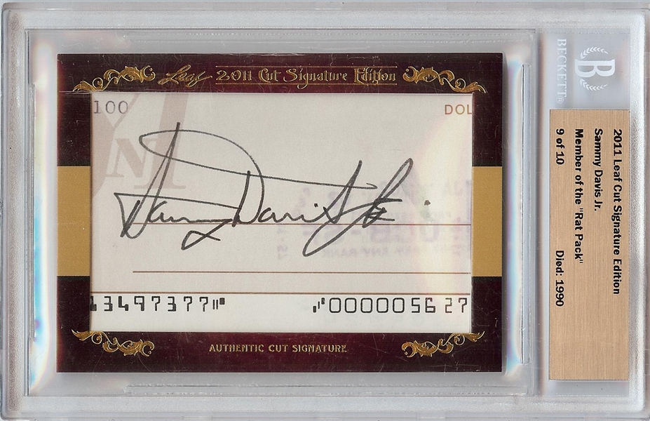 2011 Leaf Cut Signature Edition Sammy Davis Jr. Cut Signature from Check (9/10) (Beckett)