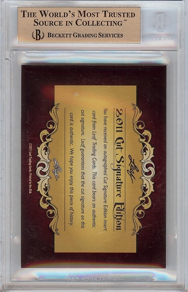 2011 Leaf Cut Signature Edition Sammy Davis Jr. Cut Signature from Check (9/10) (Beckett)