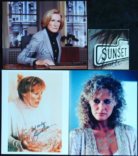 Glenn Close Signed 8x10 Photos & CD Jacket Group (4)