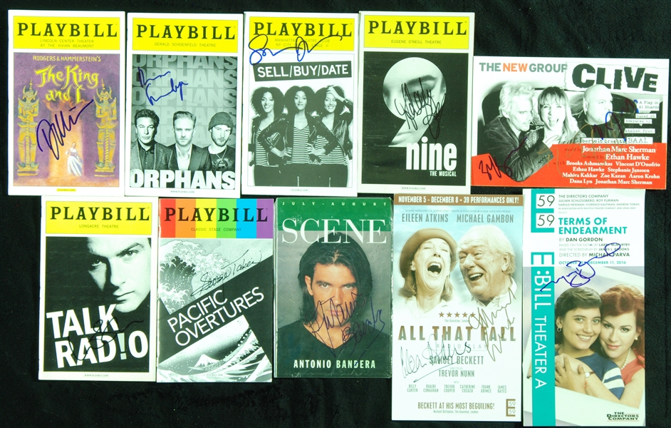 Signed Playbill and Program Group with Takei, Banderas (10)