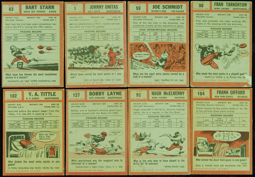 1962 Topps Football Partial Set (127/176)